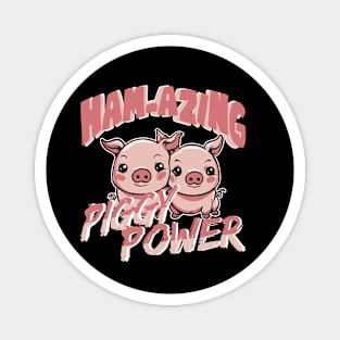 Hamazing Piggy Power Funny Pig Magnet